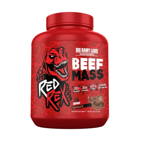 Beef Mass by Redrex - High-Calorie Mass Gainer with 47g Protein, 710 Calories for Muscle Growth