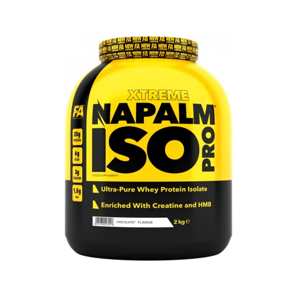Napalm Iso Pro - 25.5g Protein, 3000mg Creatine, 1500mg Calcium HMB, Low Calorie Whey Protein for Muscle Growth, Recovery, and Strength