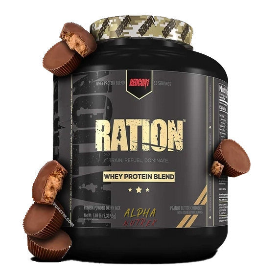 Ration Whey Protein Blend by Redcon1 - best protein supplement,24g Protein, Low Calorie, Ideal for Muscle Growth and Recovery.