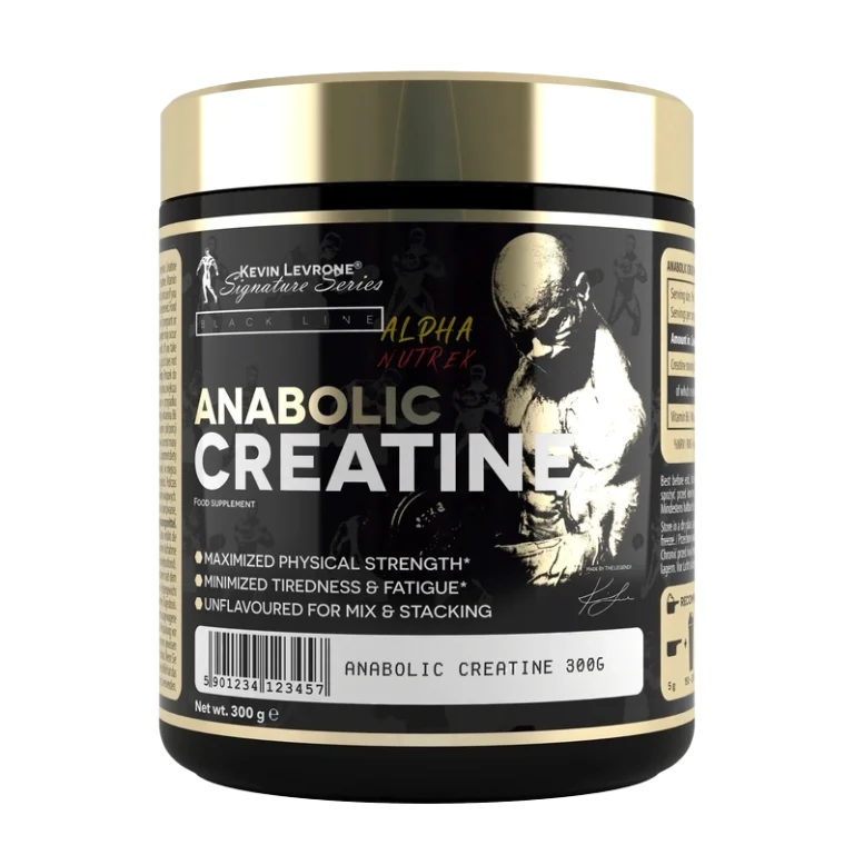 Anabolic Creatine by Kevin Levrone – 300g creatine monohydrate supplement for muscle strength and recovery, available at Alpha Nutrex in Pakistan