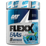 Flexx EAAs + Hydration by GAT Sports - Blue Razz flavor container with supplement details