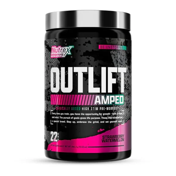 Outlift Amped High Stim Pre Workout 22 Servings | Nutrex Research